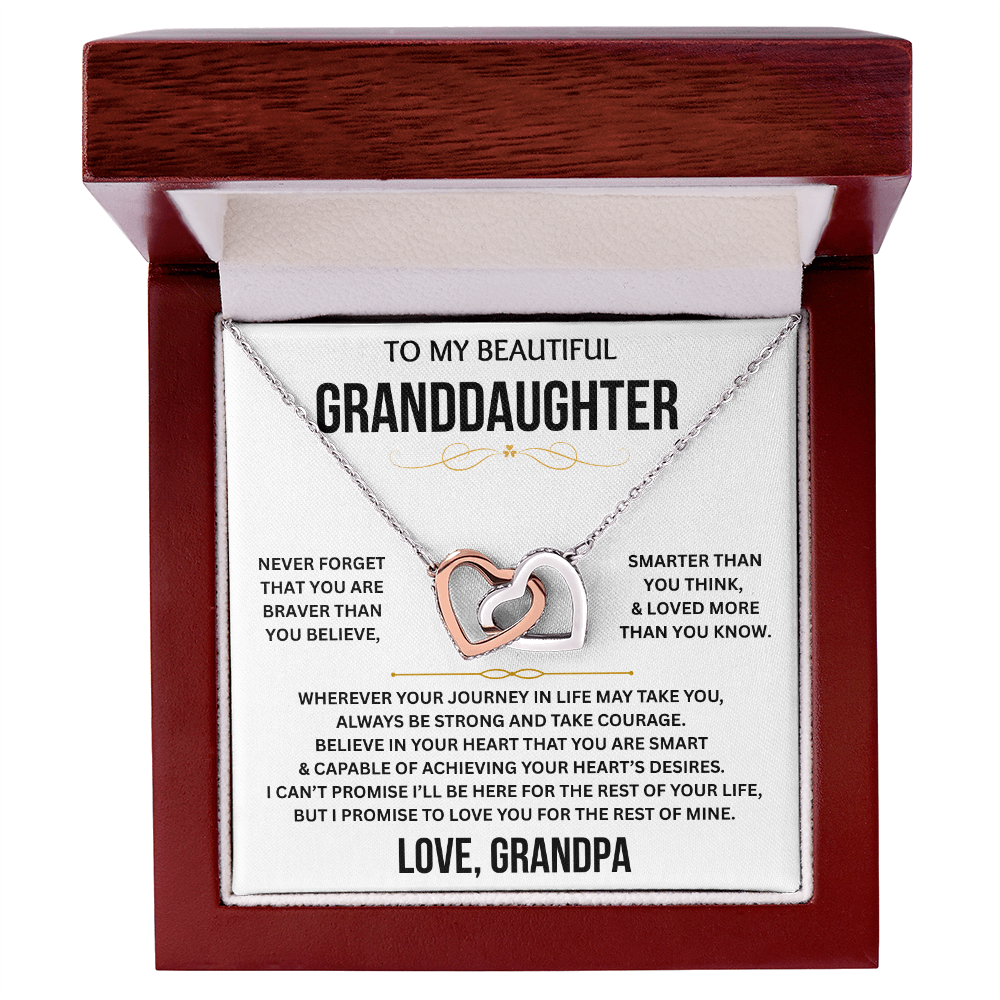 To My Beautiful Granddaughter - Interlocking Hearts Gift Set - TJ199