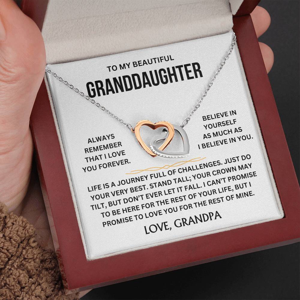To My Beautiful Granddaughter - Interlocking Hearts Gift Set - TJ153
