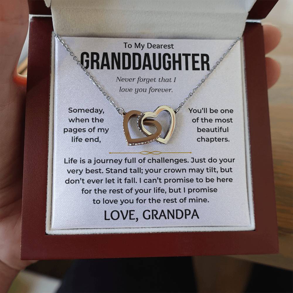 To My Dearest Granddaughter - Interlocking Hearts Gift Set - TJ198