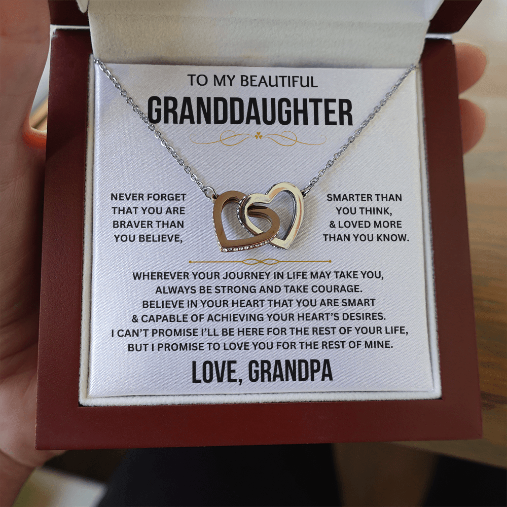 To My Beautiful Granddaughter - Interlocking Hearts Gift Set - TJ199