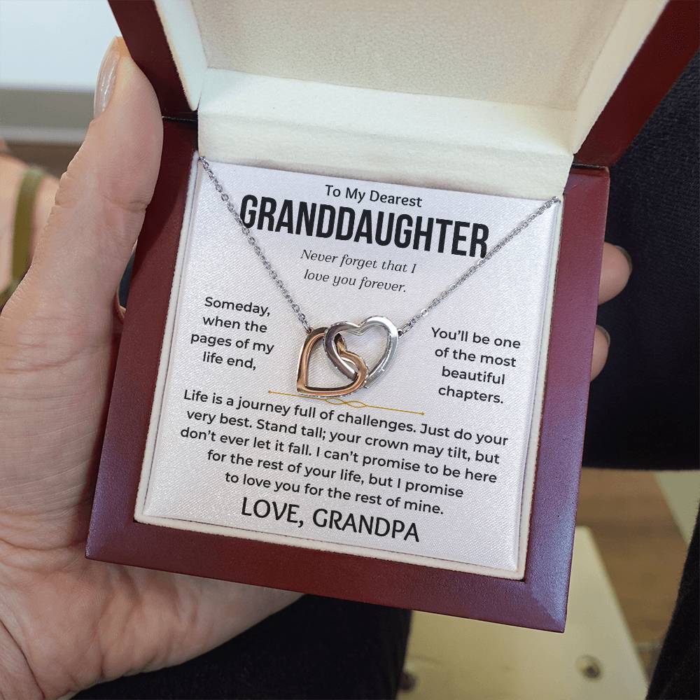 To My Dearest Granddaughter - Interlocking Hearts Gift Set - TJ198
