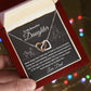 To My Daughter - Interlocking Hearts Necklace Gift Set - TJ026