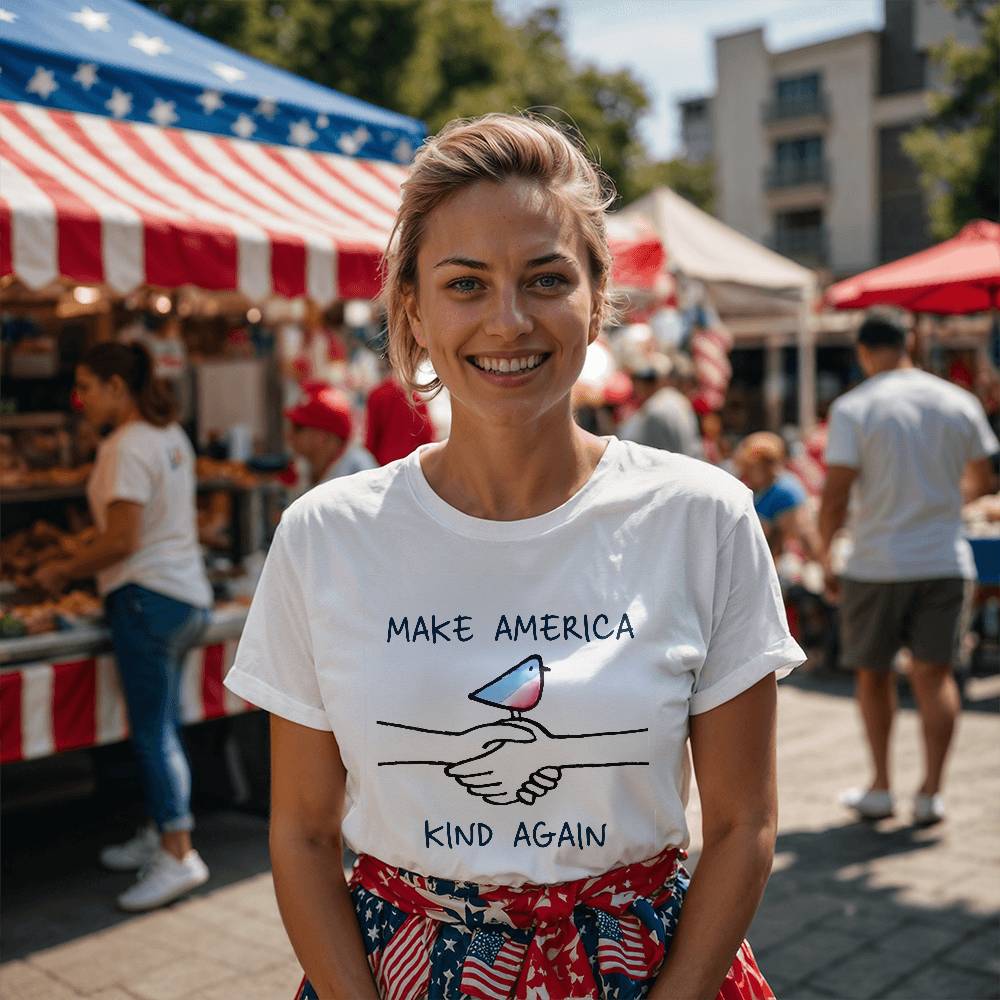 Make America Kind Again - White T-Shirt - TJ033