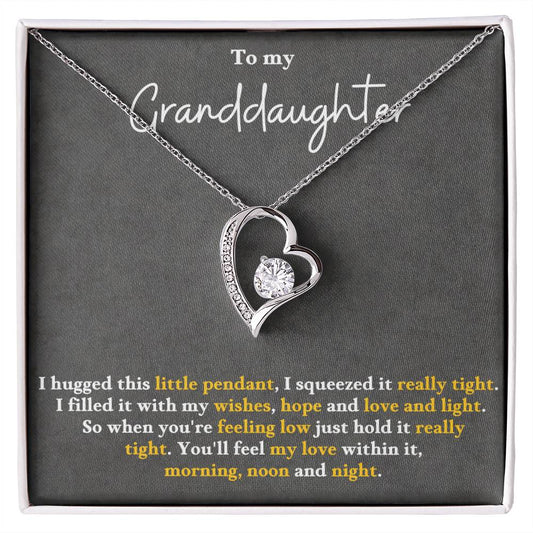 To My Granddaughter - You'll Feel My Love Necklace