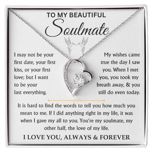 To My Beautiful Soulmate - Love Knot Necklace Gift Set - TJ084