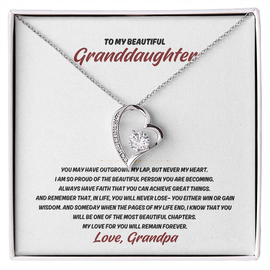 To My Granddaughter, From Grandpa - Forever Love Necklace SP004