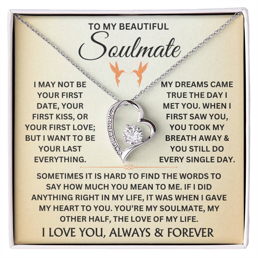 To My Beautiful Soulmate - Forever Love Necklace Gift Set - TJ044V4