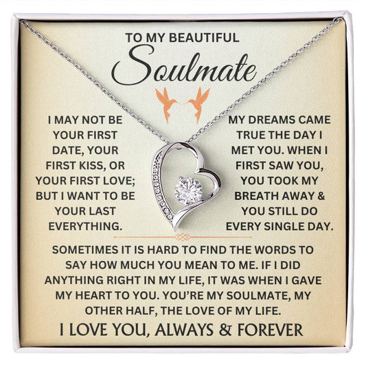 To My Beautiful Soulmate - Forever Love Necklace Gift Set - TJ044V4