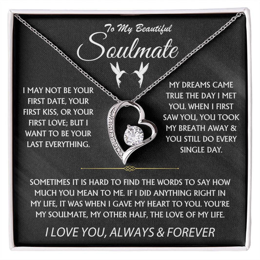 To My Beautiful Soulmate - Forever Love Necklace Gift Set - TJ044V5