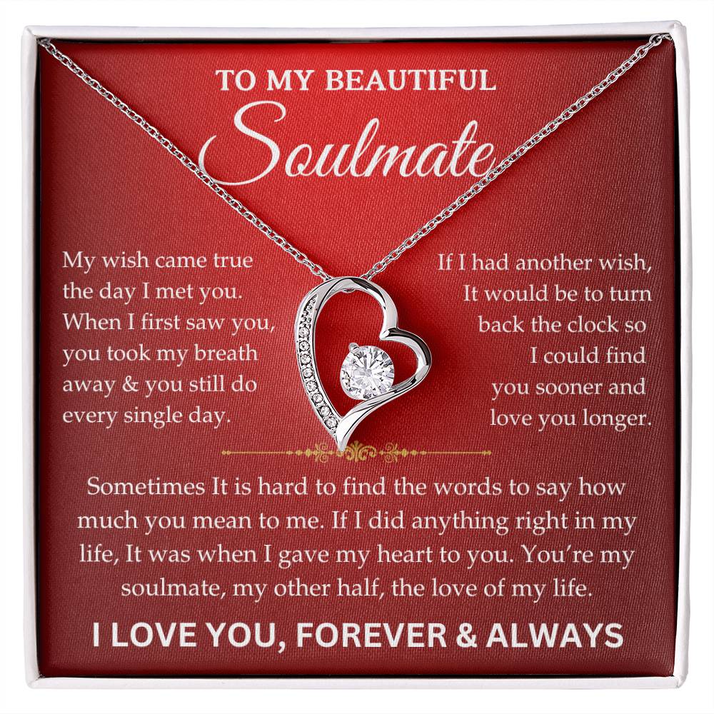 To My Beautiful Soulmate - Forever & Always - Forever Love Necklace - TJ074V2