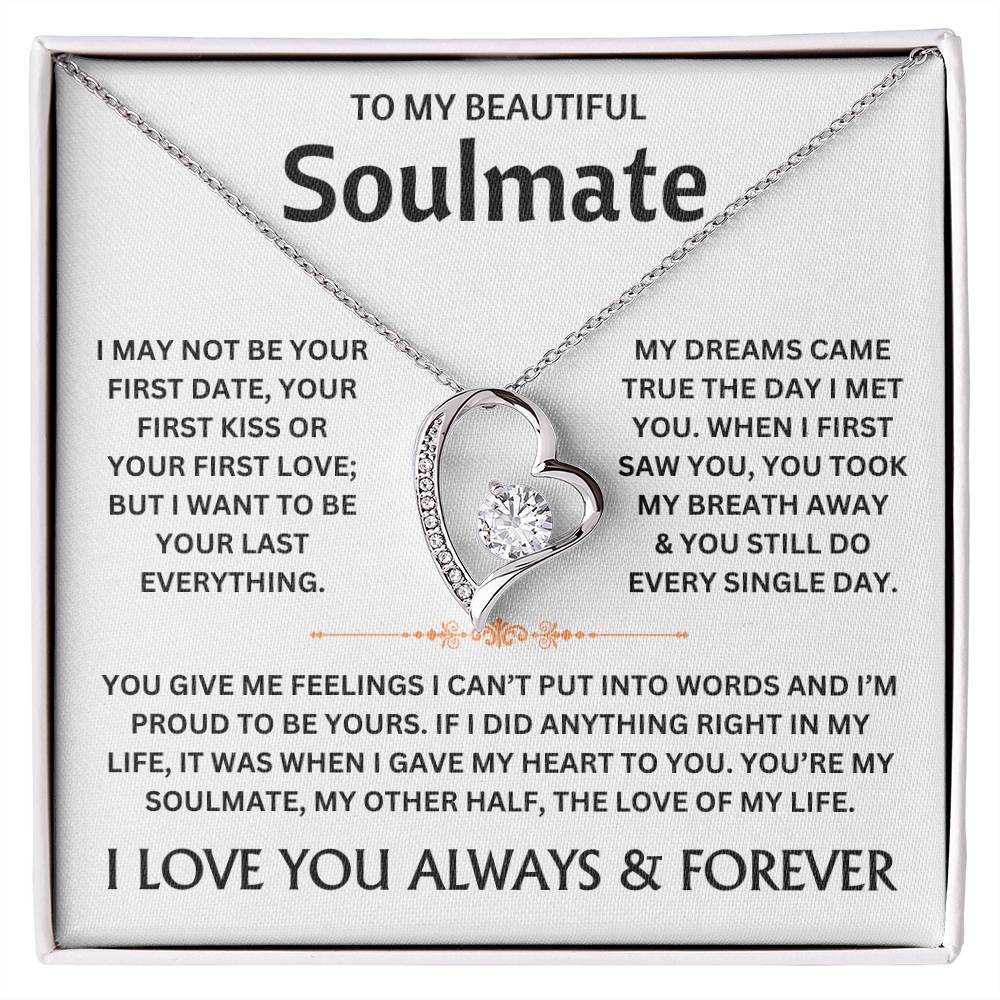 To My Beautiful Soulmate - Necklace Gift Set - TJ301 Personalized