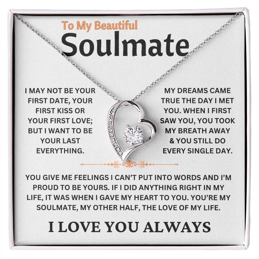 To My Soulmate - I Love You Always - Love Knot Necklace Gift Set - TJ076