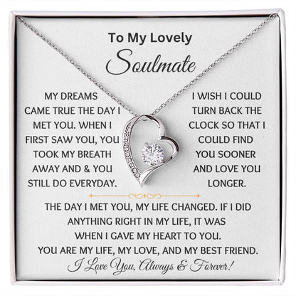 To My Soulmate - Forever Love Necklace Get Set - TJ057 [Personalized]