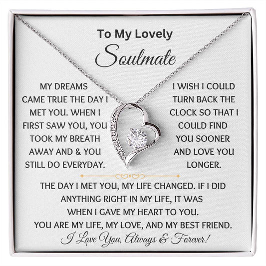 To My Soulmate - Forever Love Necklace Get Set - TJ057 [Personalized]