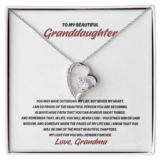 To my Granddaugther, From Grandma - Forever Love Necklace SP005