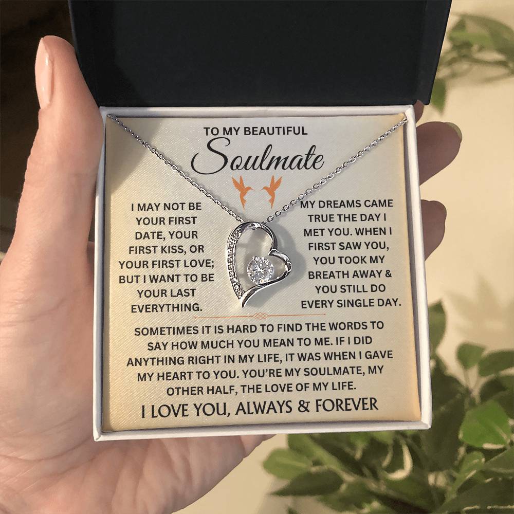 To My Beautiful Soulmate - Forever Love Necklace Gift Set - TJ044V4