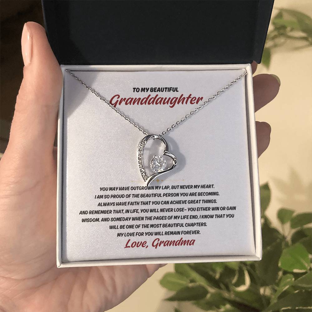 To my Granddaugther, From Grandma - Forever Love Necklace SP005