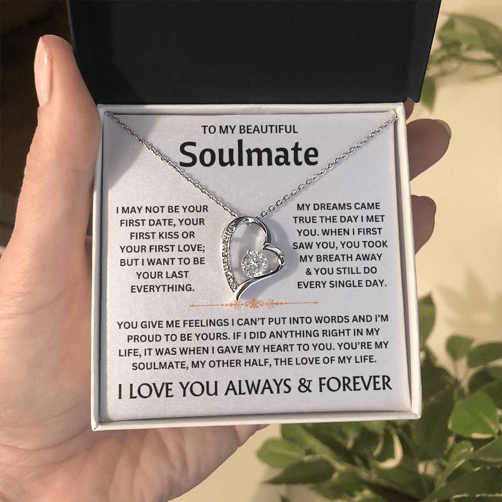 To My Beautiful Soulmate - Necklace Gift Set - TJ301 Personalized