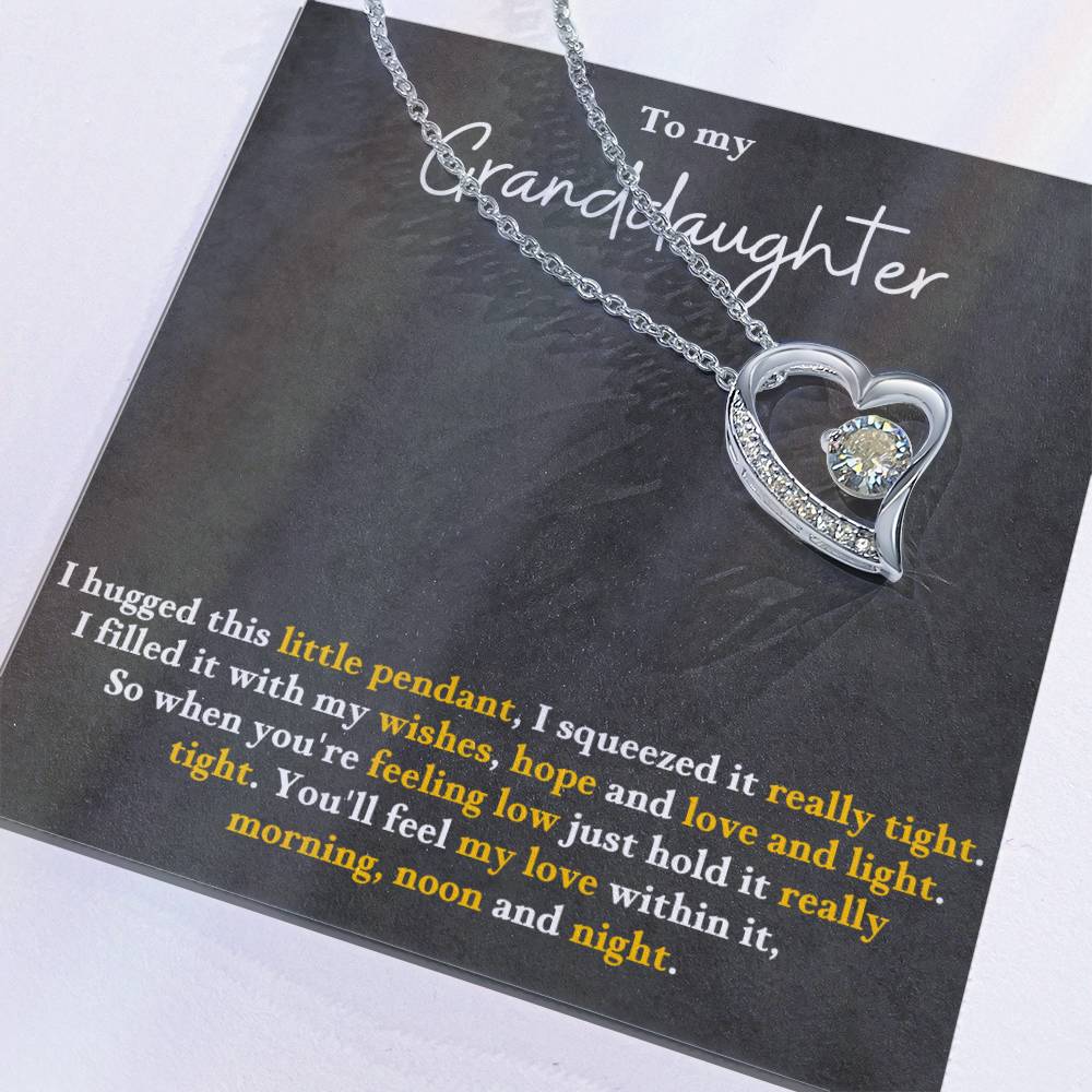 To My Granddaughter - You'll Feel My Love Necklace