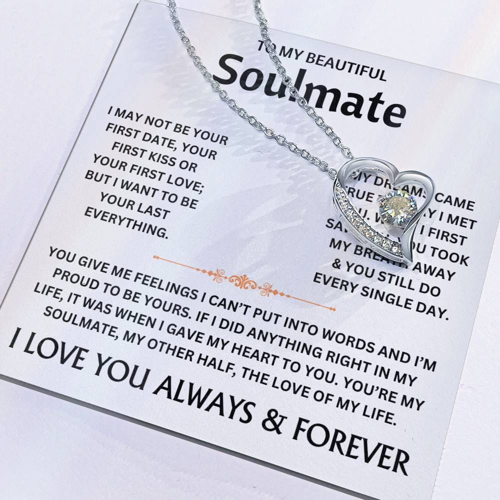 To My Beautiful Soulmate - Necklace Gift Set - TJ301 Personalized