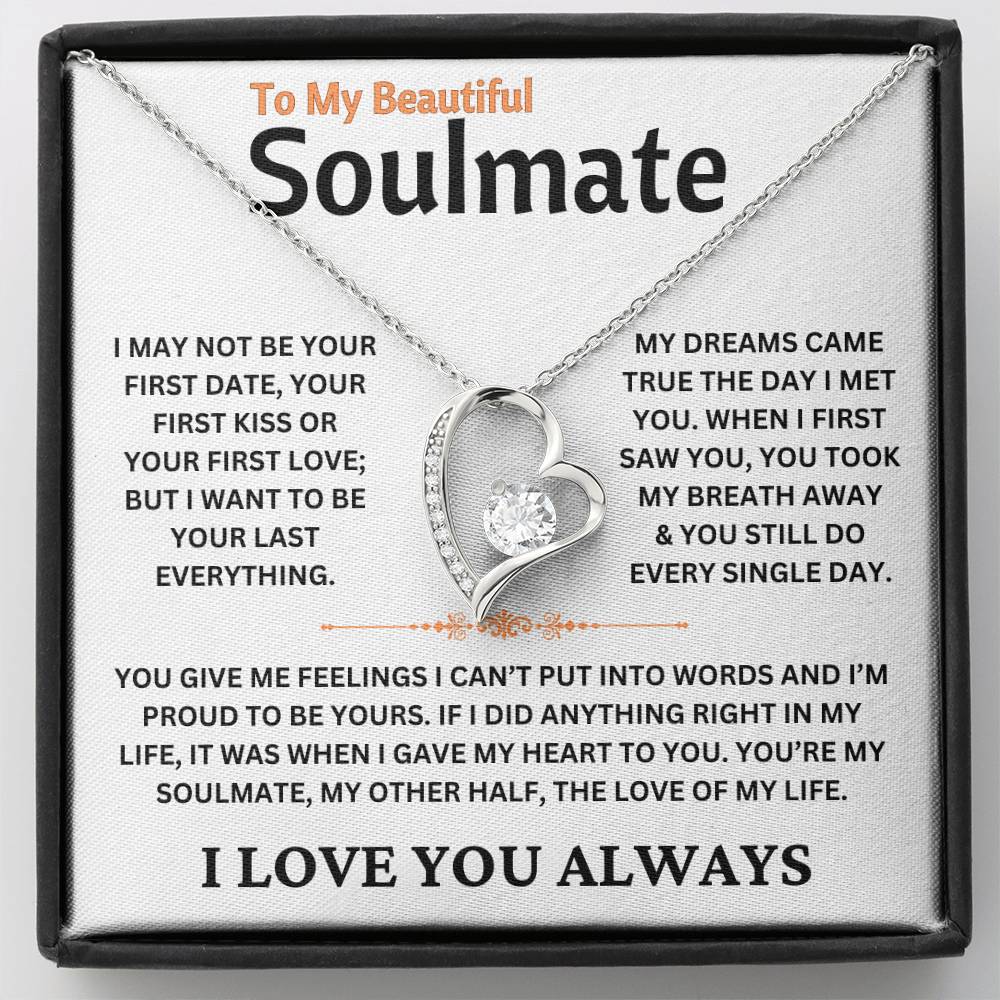 To My Soulmate - I Love You Always - Love Knot Necklace Gift Set - TJ076