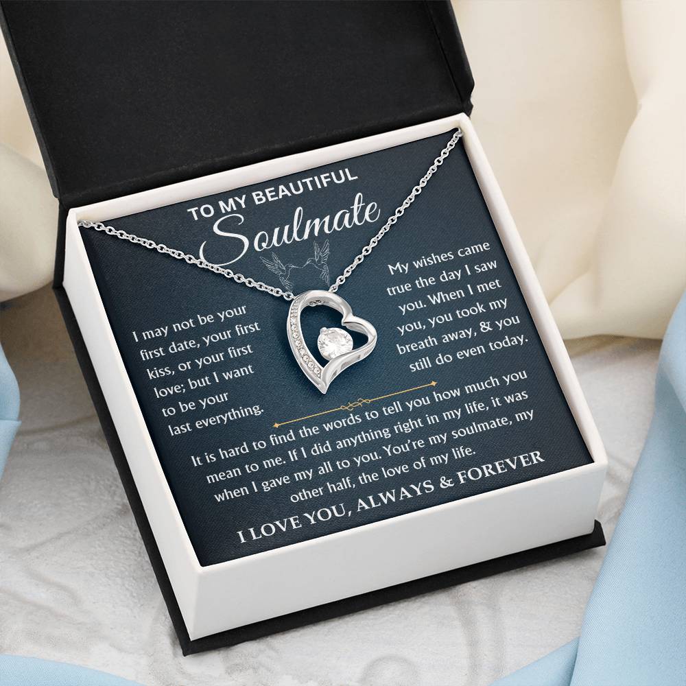 To My Beautiful Soulmate - Love Knot Necklace Gift Set - TJ083