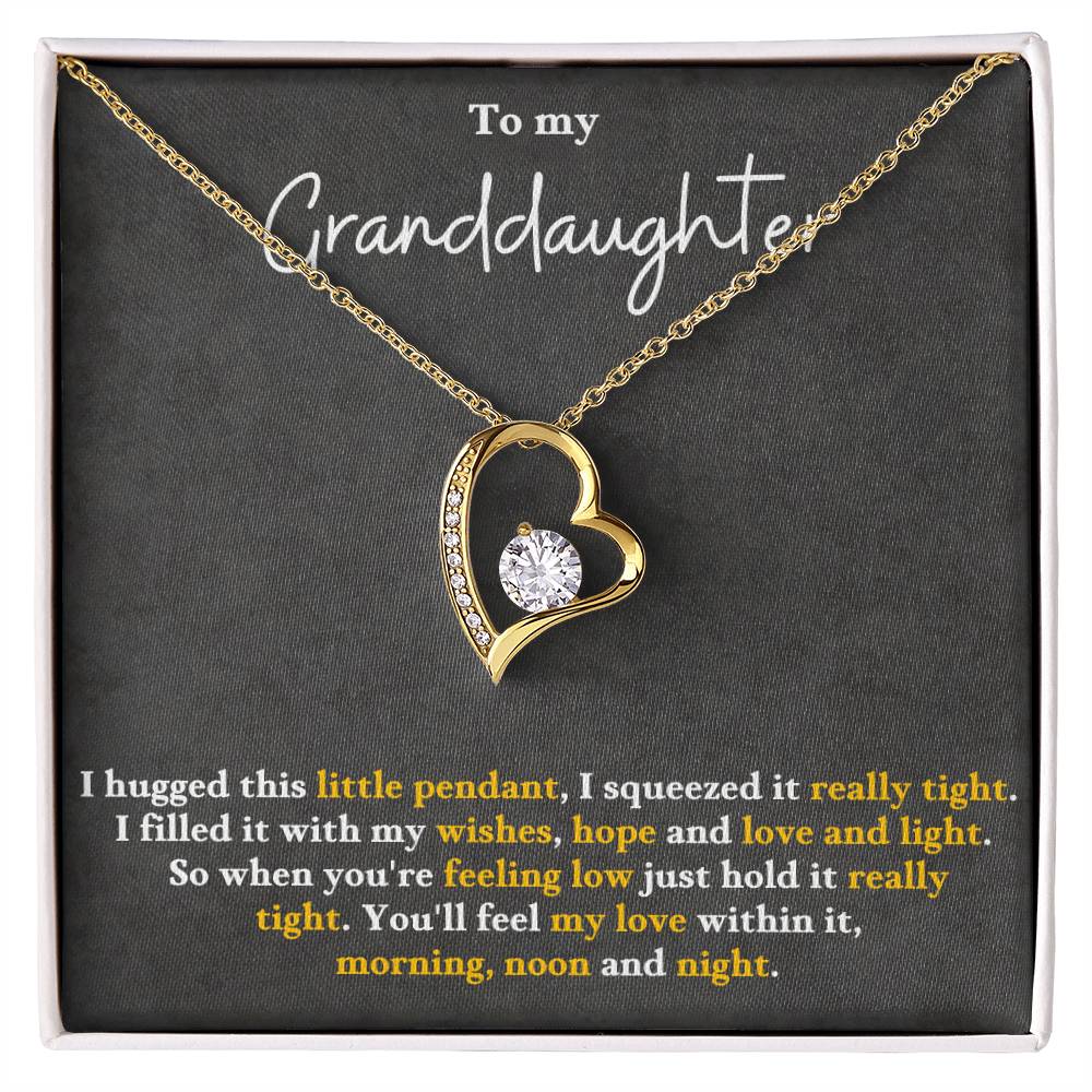 To My Granddaughter - You'll Feel My Love Necklace