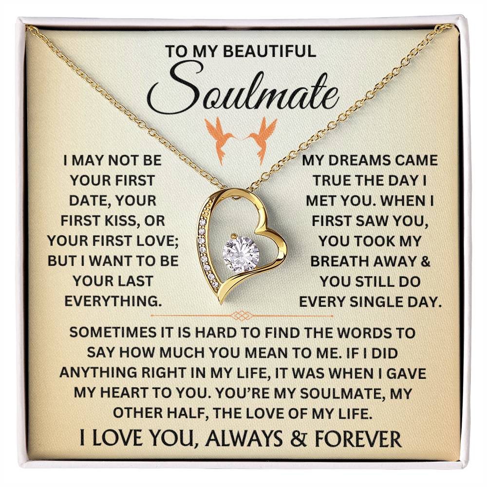 To My Beautiful Soulmate - Forever Love Necklace Gift Set - TJ044V4