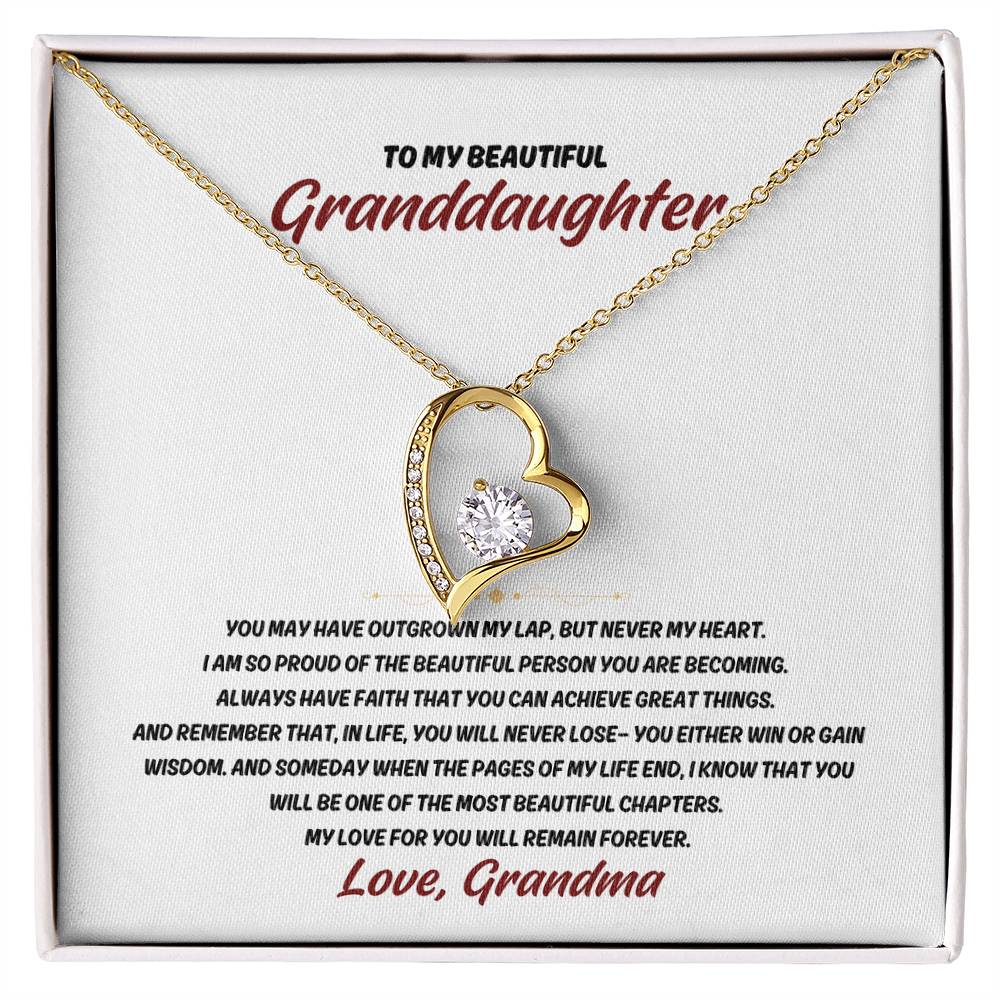 To my Granddaugther, From Grandma - Forever Love Necklace SP005