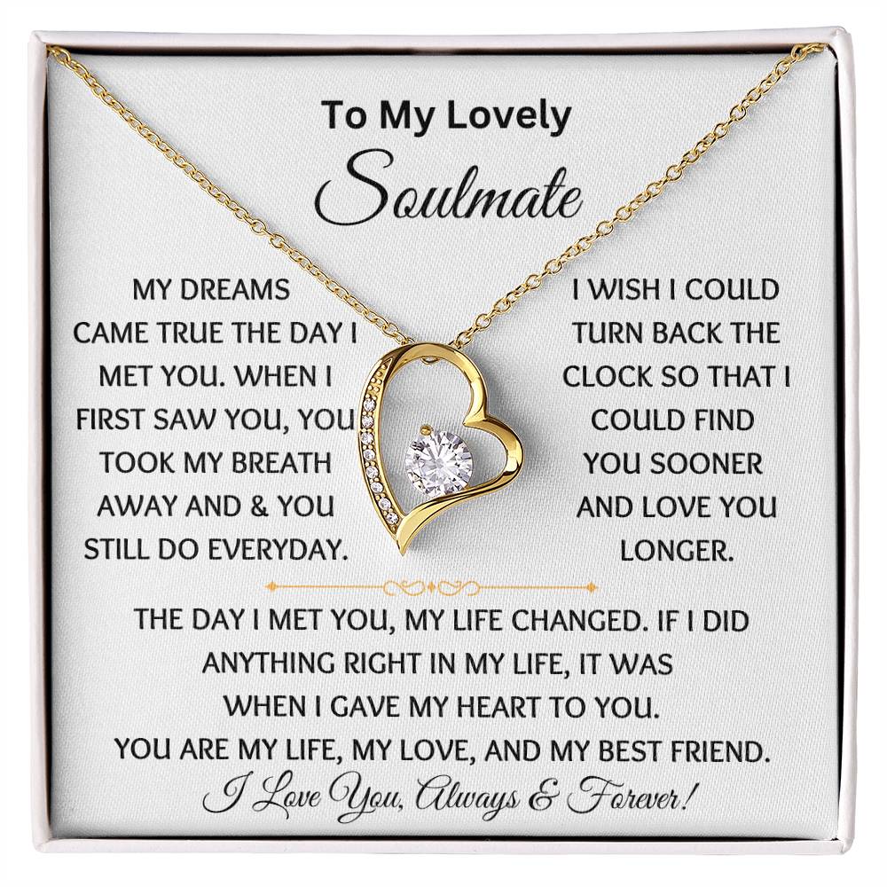 To My Soulmate - Forever Love Necklace Get Set - TJ057 [Personalized]