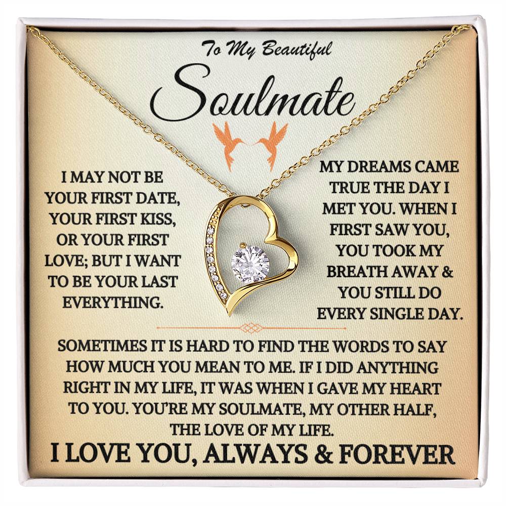 To My Beautiful Soulmate - Forever Love Necklace Gift Set - TJ044V4P