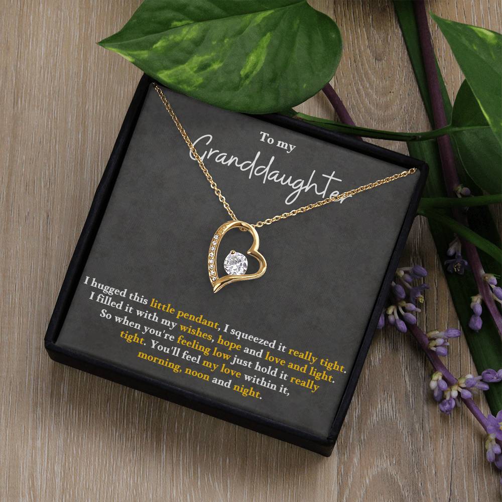 To My Granddaughter - You'll Feel My Love Necklace