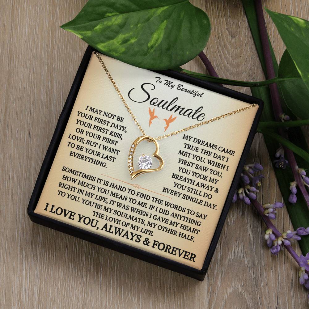 To My Beautiful Soulmate - Forever Love Necklace Gift Set - TJ044V4P