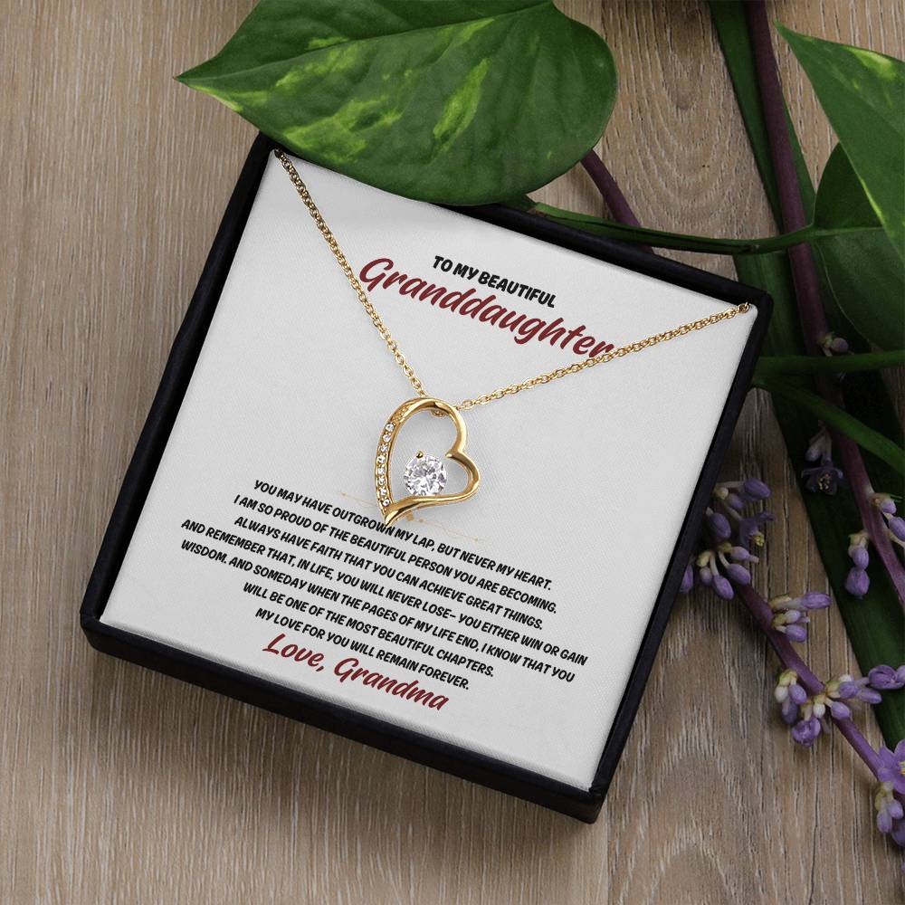 To my Granddaugther, From Grandma - Forever Love Necklace SP005