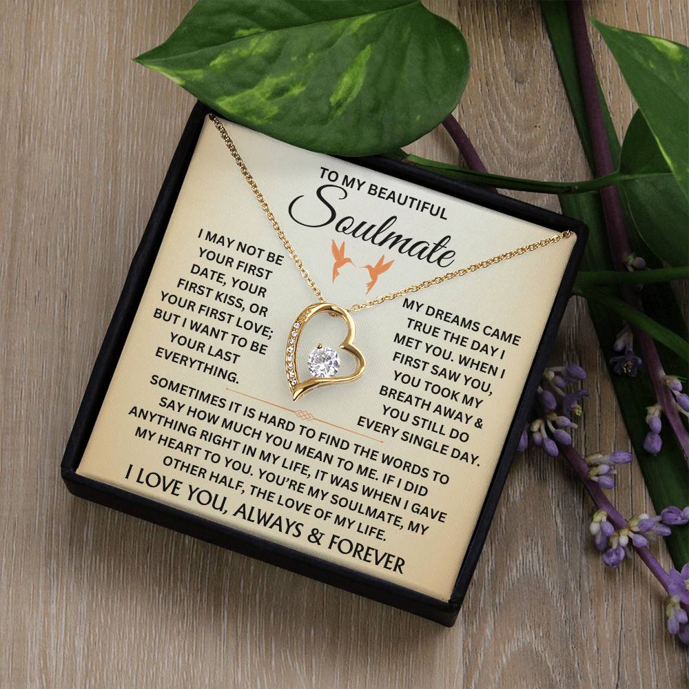 To My Beautiful Soulmate - Forever Love Necklace Gift Set - TJ044V4