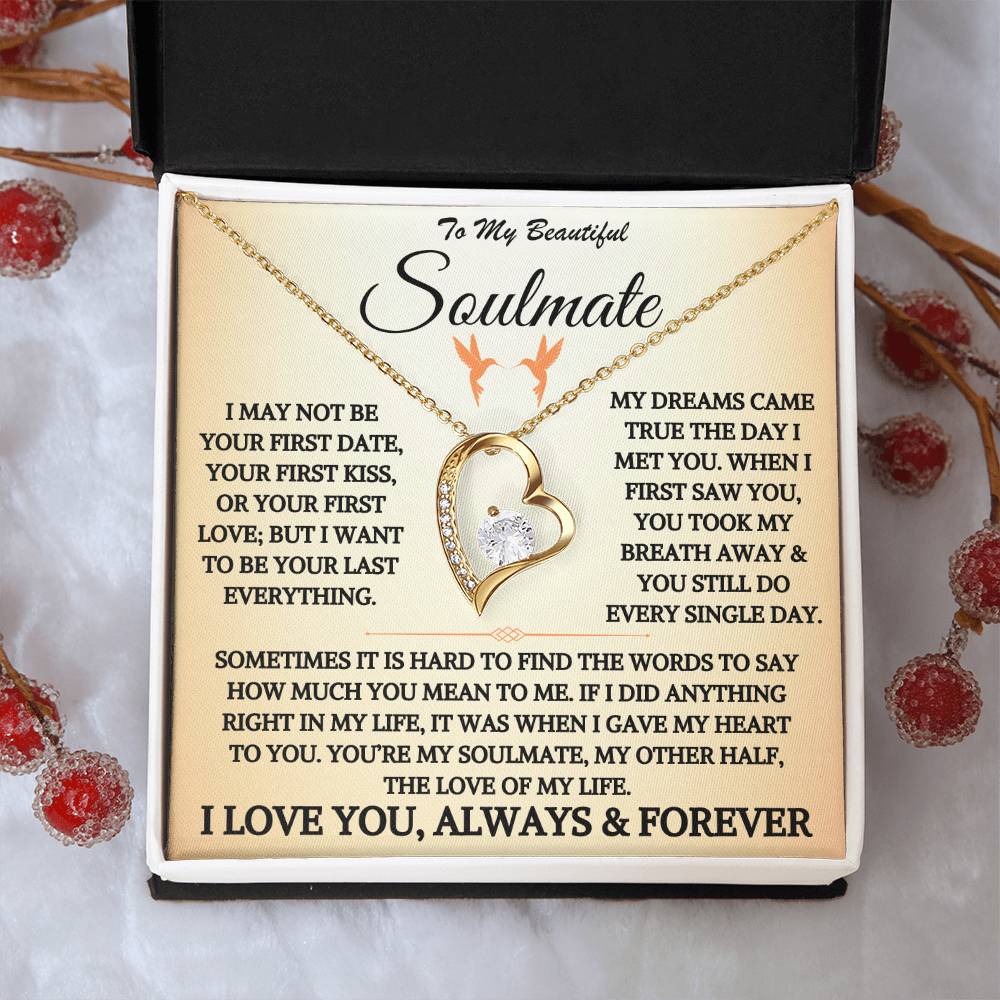 To My Beautiful Soulmate - Forever Love Necklace Gift Set - TJ044V4P