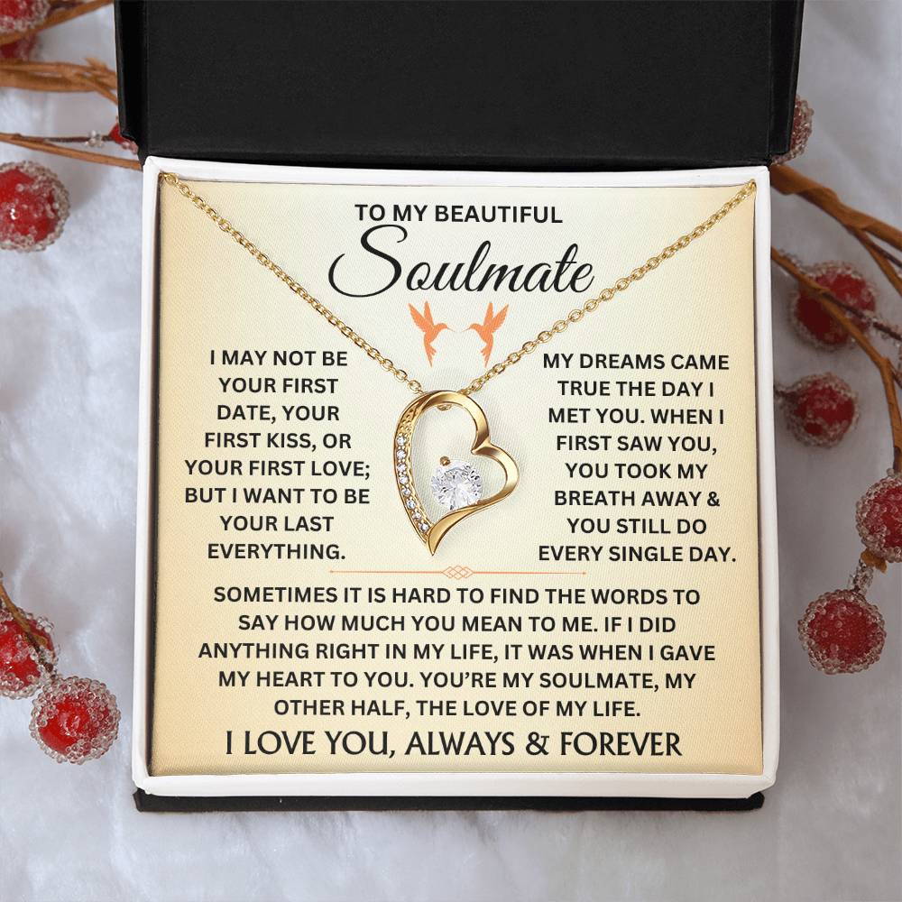 To My Beautiful Soulmate - Forever Love Necklace Gift Set - TJ044V4