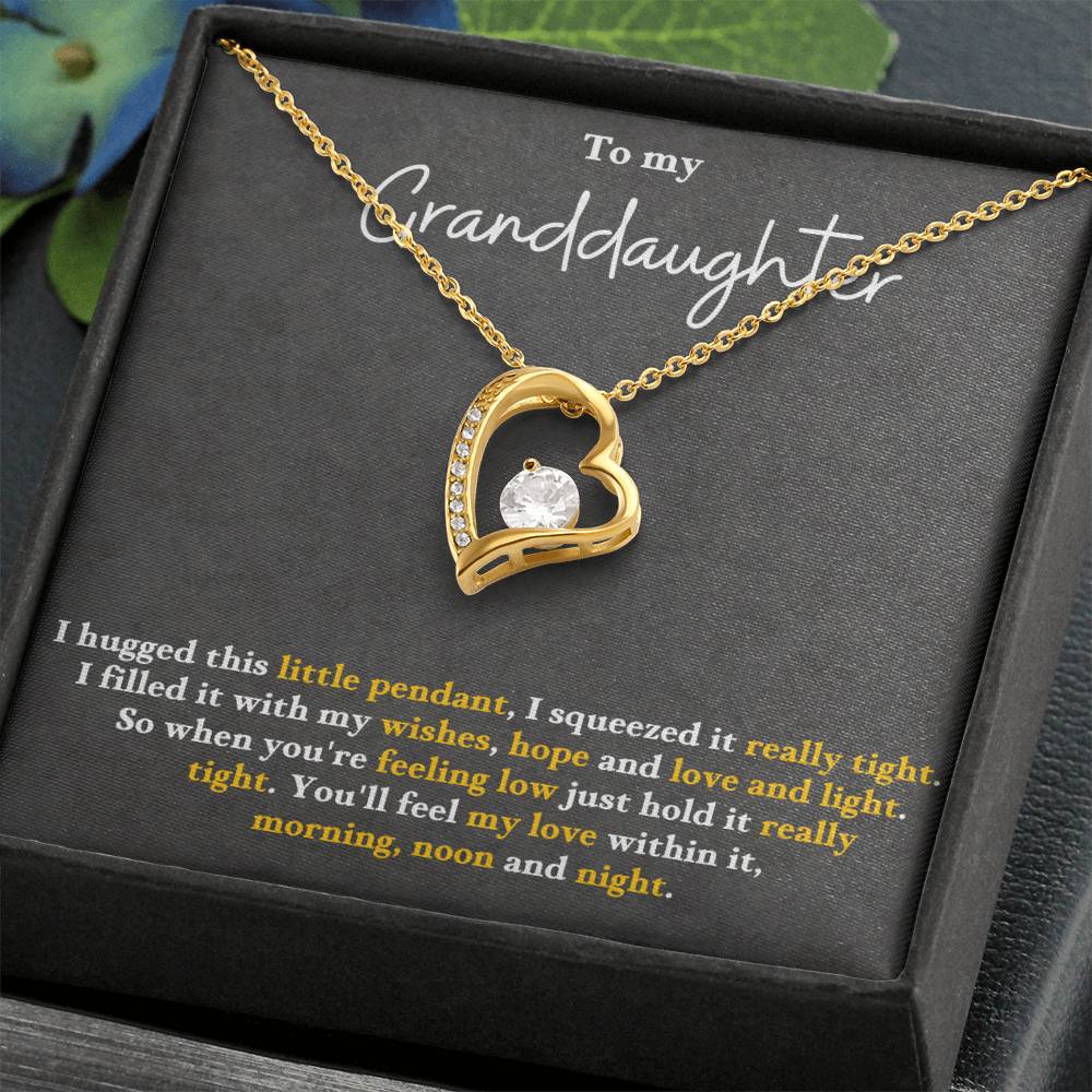 To My Granddaughter - You'll Feel My Love Necklace
