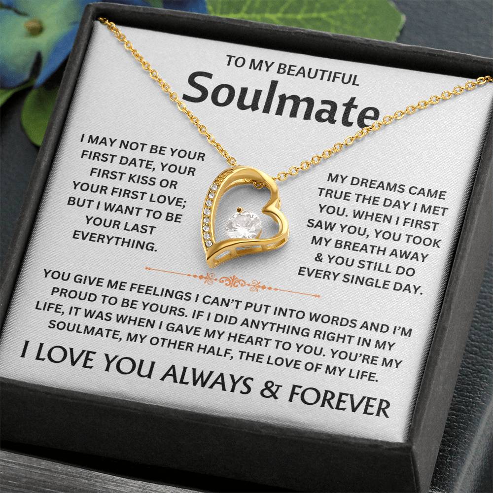 To My Beautiful Soulmate - Necklace Gift Set - TJ301 Personalized