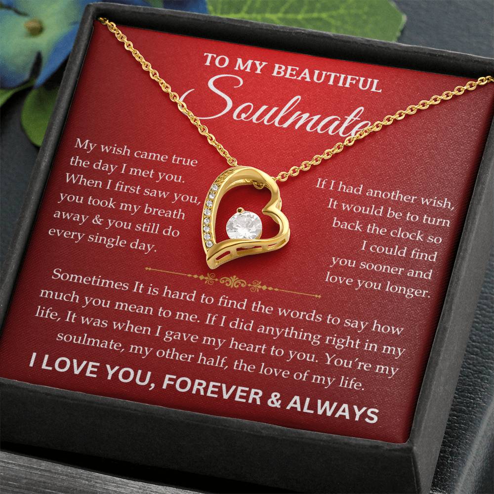 To My Beautiful Soulmate - Forever & Always - Forever Love Necklace - TJ074V2