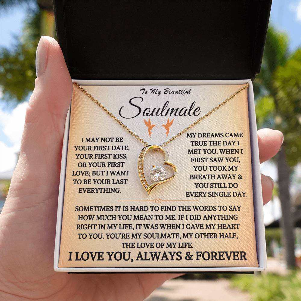 To My Beautiful Soulmate - Forever Love Necklace Gift Set - TJ044V4P