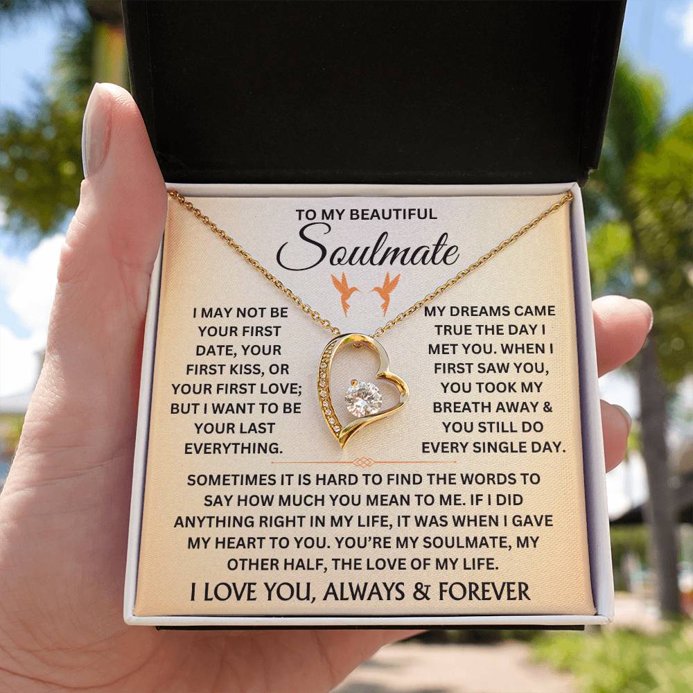 To My Beautiful Soulmate - Forever Love Necklace Gift Set - TJ044V4