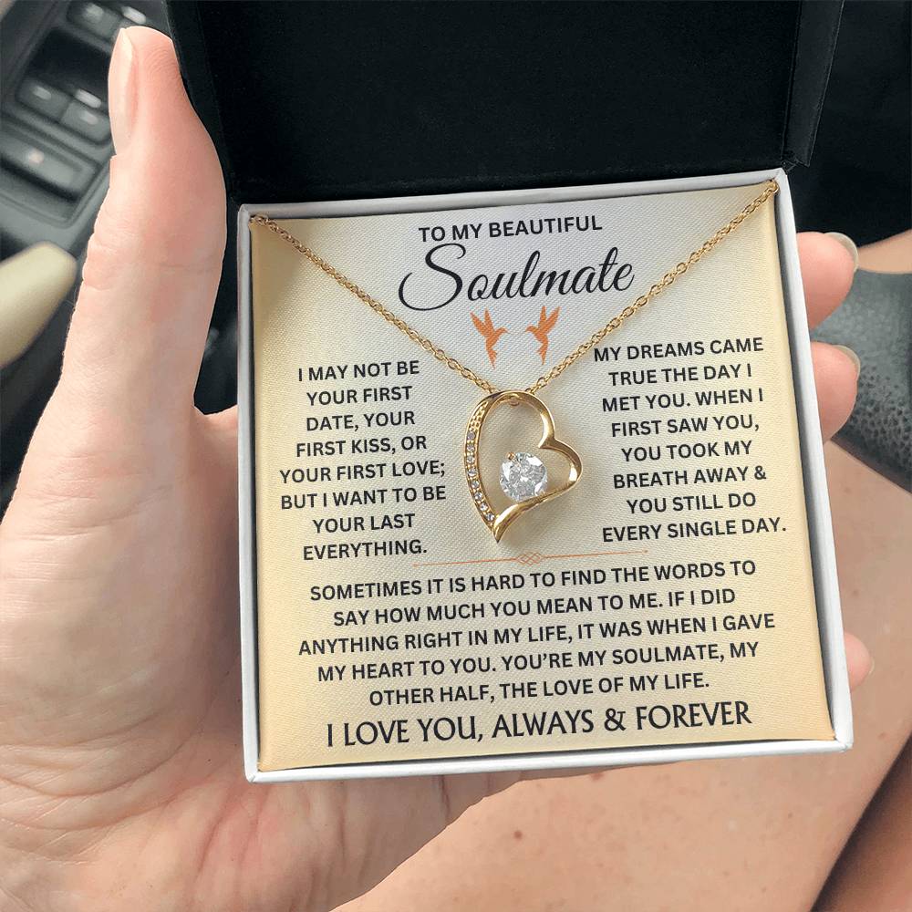 To My Beautiful Soulmate - Forever Love Necklace Gift Set - TJ044V4