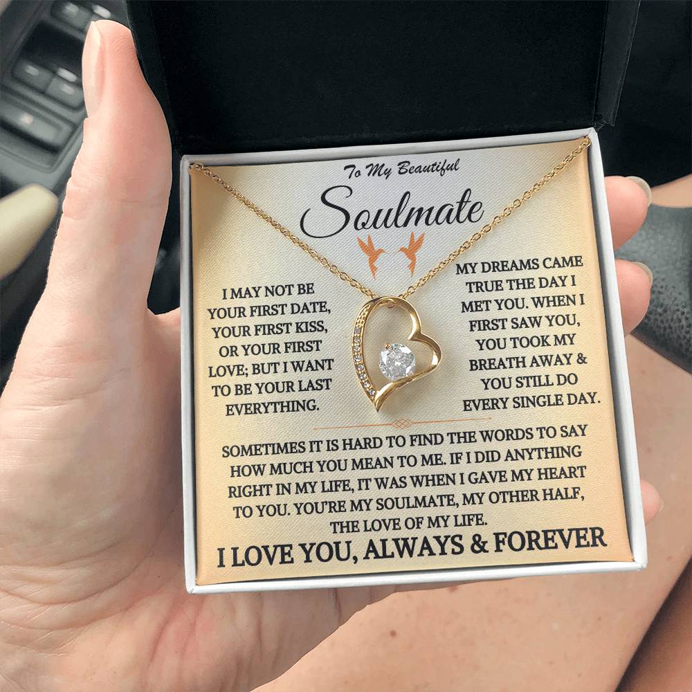 To My Beautiful Soulmate - Forever Love Necklace Gift Set - TJ044V4P