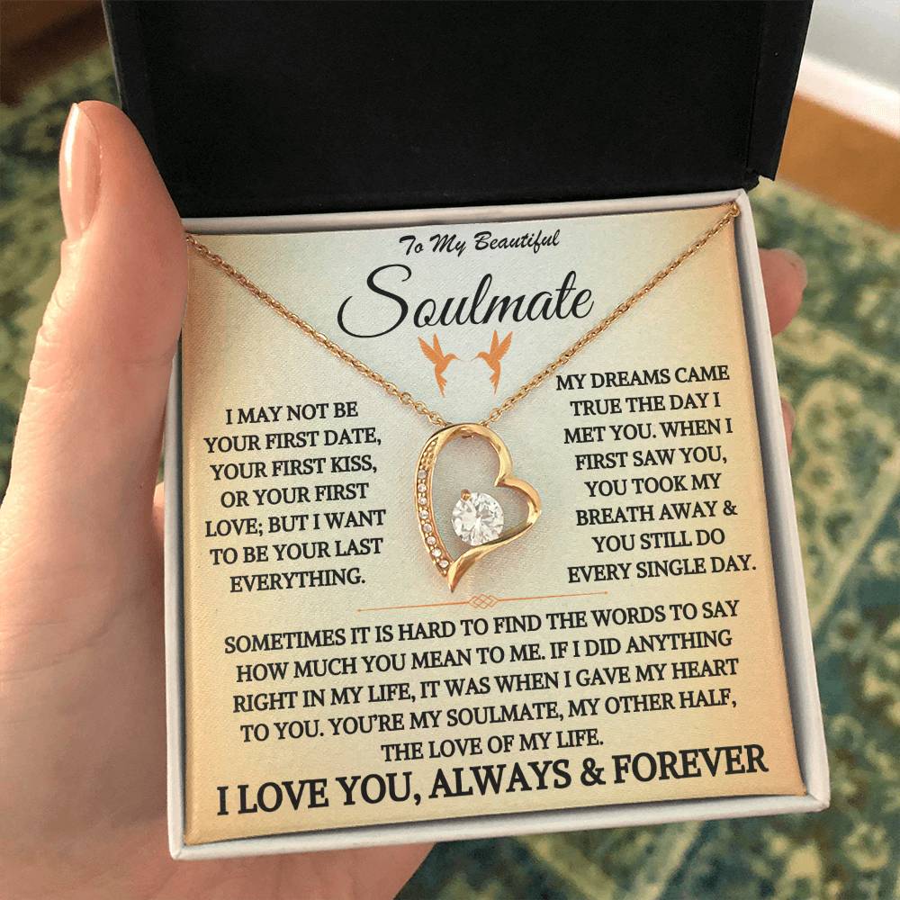 To My Beautiful Soulmate - Forever Love Necklace Gift Set - TJ044V4P