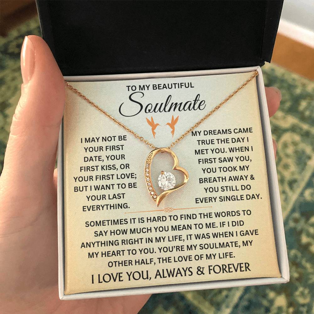 To My Beautiful Soulmate - Forever Love Necklace Gift Set - TJ044V4