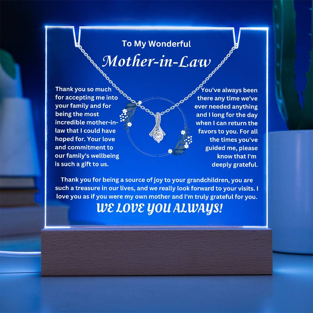 To My Wonderful Mother-In-Law - Keepsake Acrylic Gift Set - TJ042