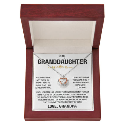 To My Granddaughter - Crown Pendant Gift Set - TJ195