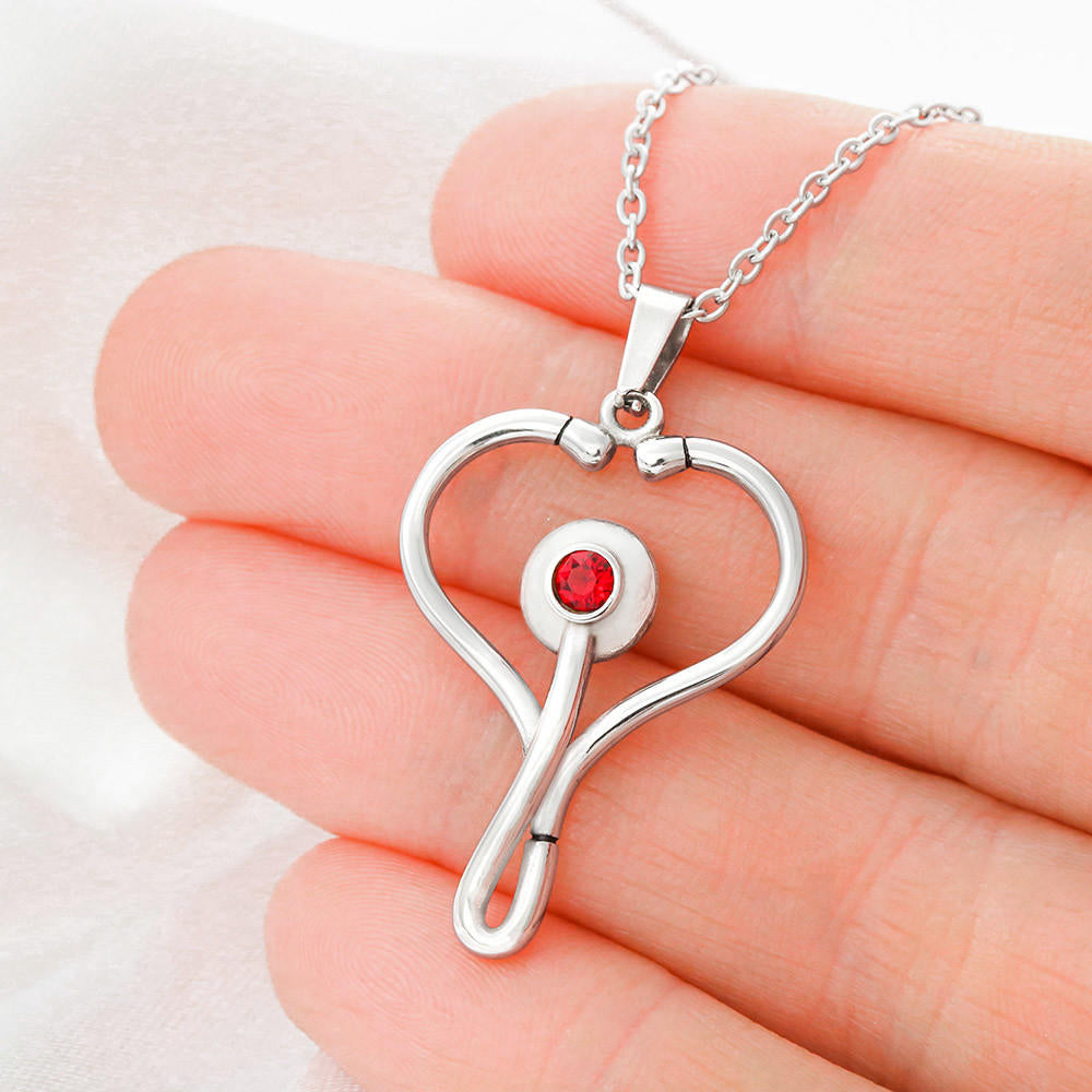 To My Nurse Daughter - HeartScope Necklace - TJ046